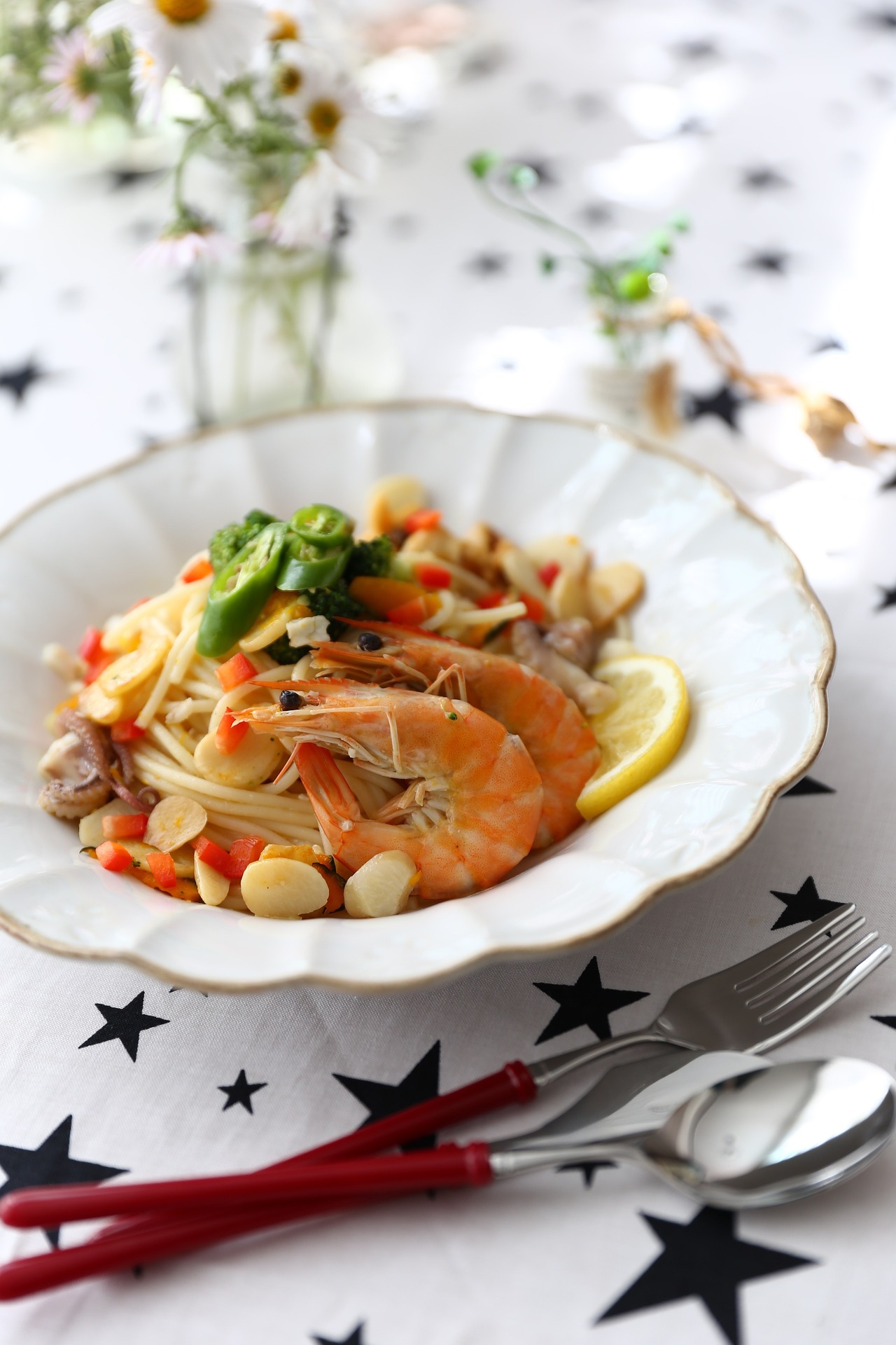 Spaghettis aux fruits de mer